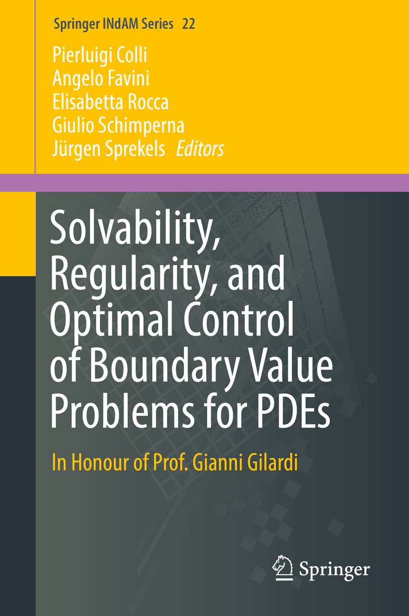 Colli, Pierluigi - Solvability, Regularity, and Optimal Control of Boundary Value Problems for PDEs, ebook