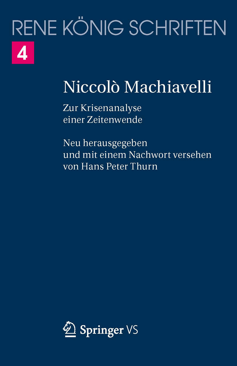 König, René - Niccolò Machiavelli, e-bok