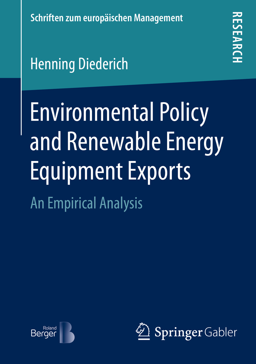 Diederich, Henning - Environmental Policy and Renewable Energy Equipment Exports, ebook