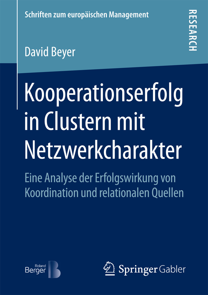 Beyer, David - Kooperationserfolg in Clustern mit Netzwerkcharakter, e-bok