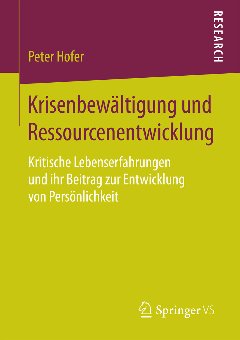 Hofer, Peter - Krisenbewältigung und Ressourcenentwicklung, e-bok