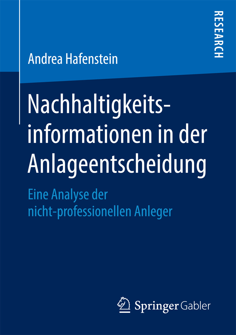 Hafenstein, Andrea - Nachhaltigkeitsinformationen in der Anlageentscheidung, ebook
