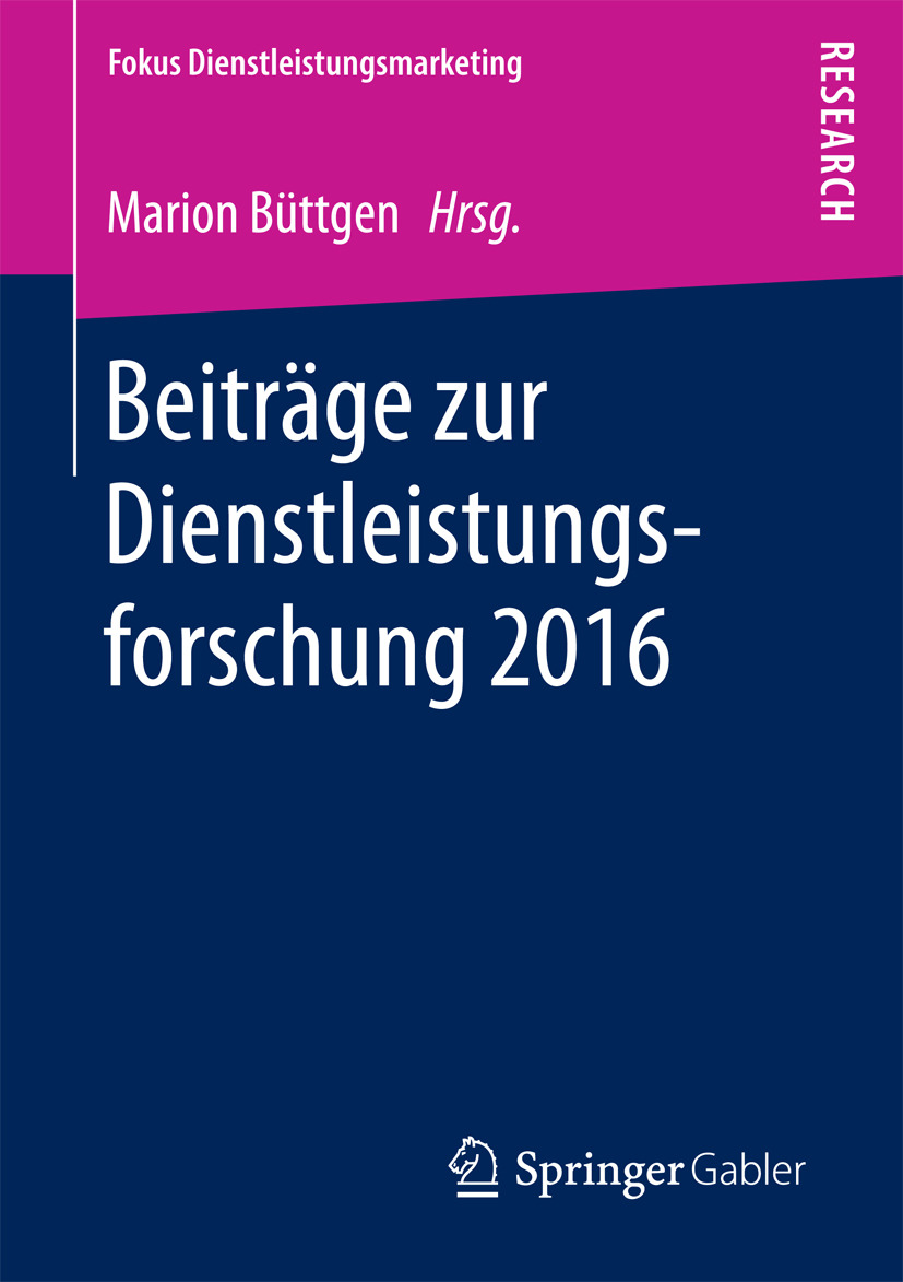 Büttgen, Marion - Beiträge zur Dienstleistungsforschung 2016, ebook
