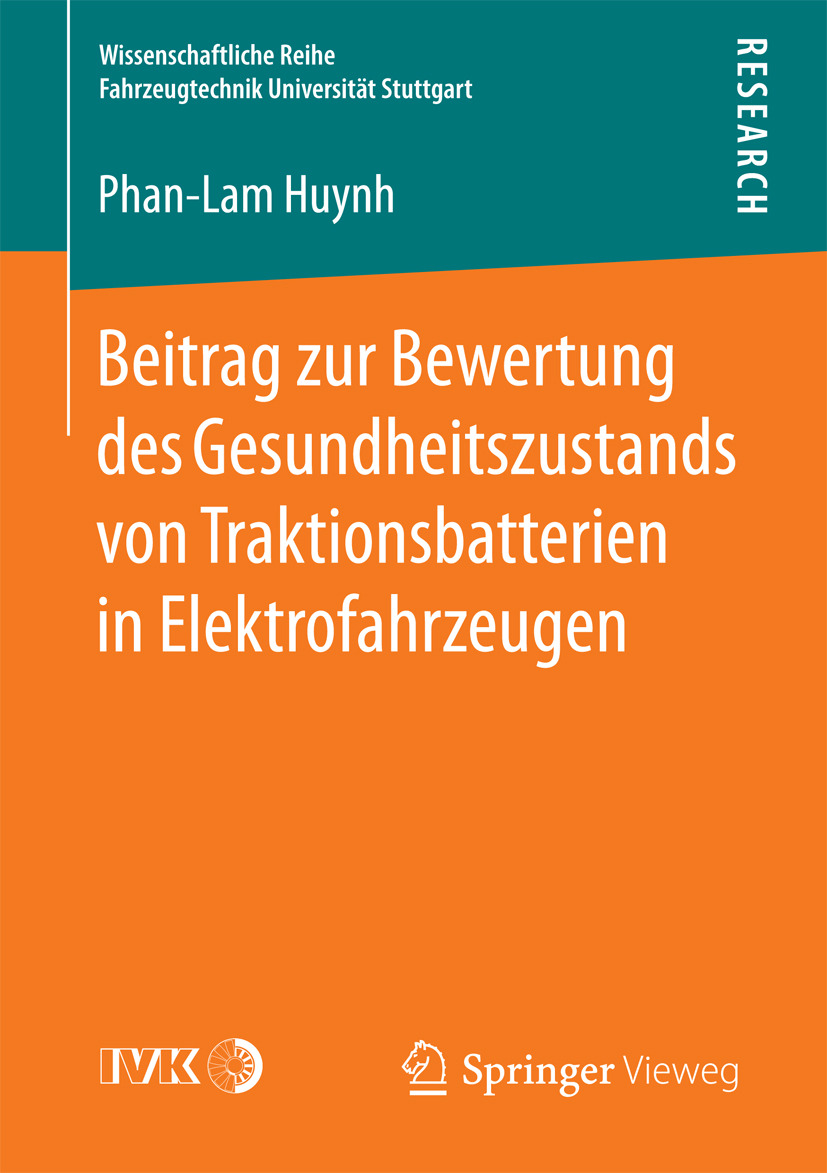 Huynh, Phan-Lam - Beitrag zur Bewertung des Gesundheitszustands von Traktionsbatterien in Elektrofahrzeugen, ebook