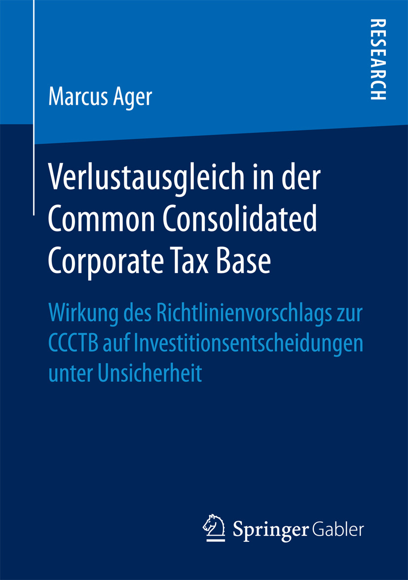 Ager, Marcus - Verlustausgleich in der Common Consolidated Corporate Tax Base, ebook