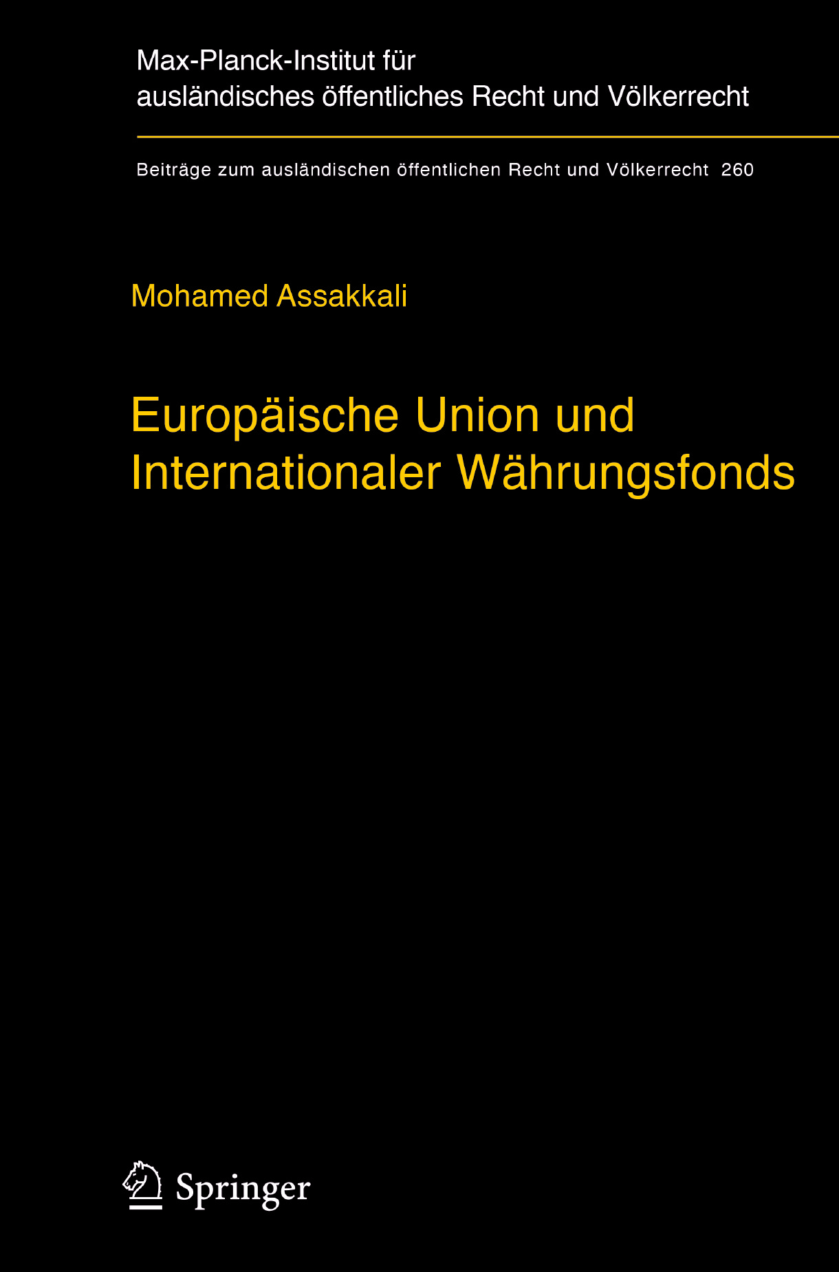 Assakkali, Mohamed - Europäische Union und Internationaler Währungsfonds, ebook