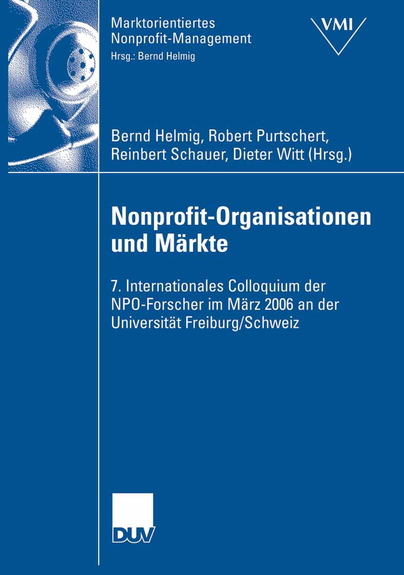 Helmig, Bernd - Nonprofit-Organisationen und Märkte, ebook