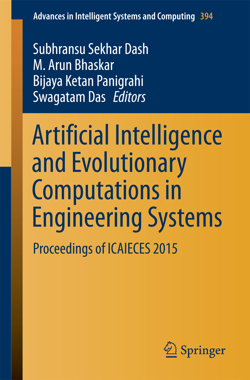 Bhaskar, M. Arun - Artificial Intelligence and Evolutionary Computations in Engineering Systems, e-kirja