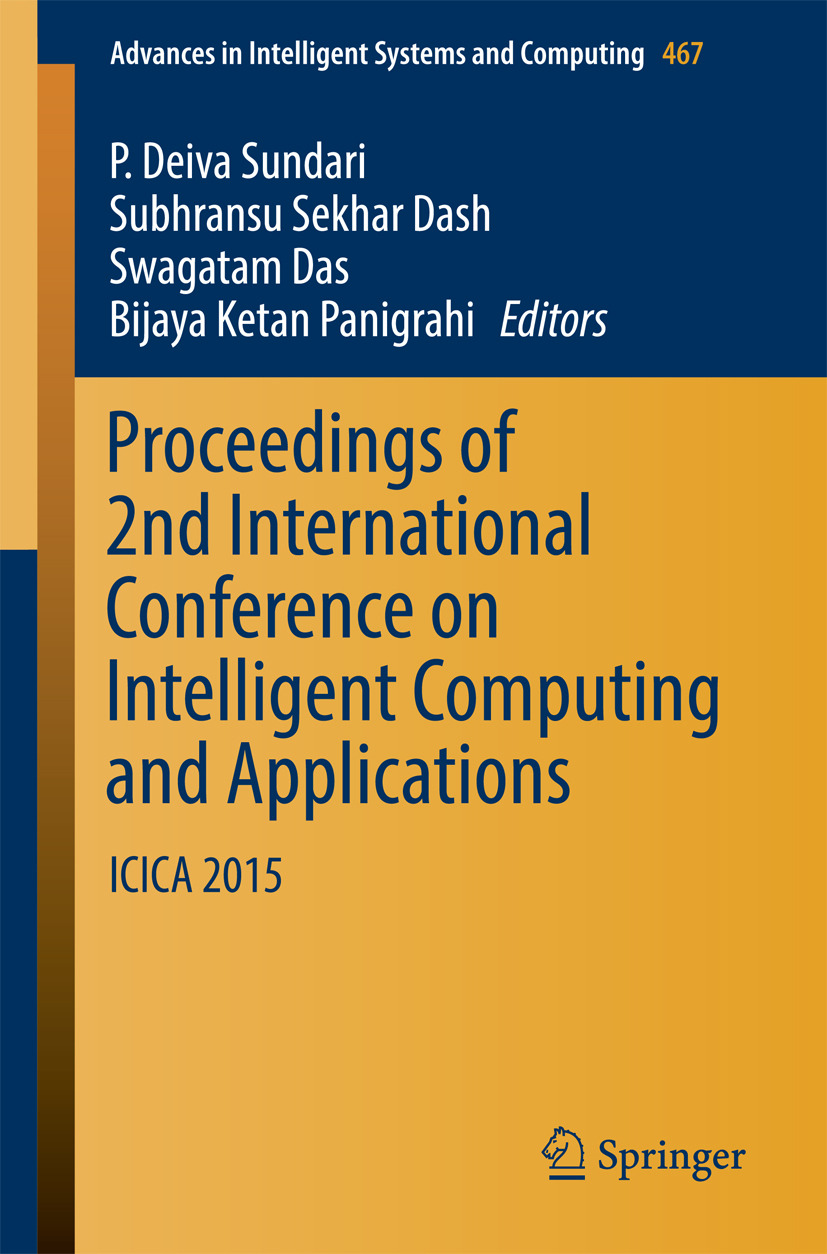Das, Swagatam - Proceedings of 2nd International Conference on Intelligent Computing and Applications, e-bok