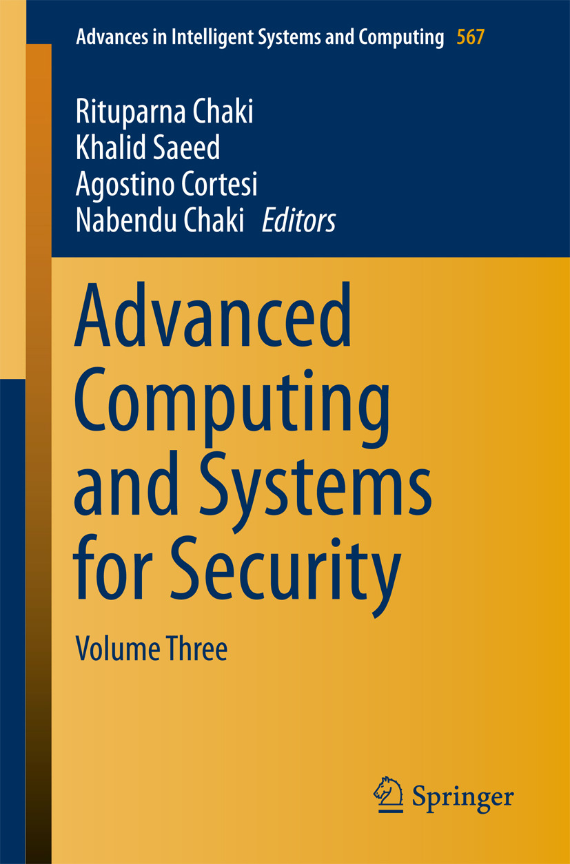 Chaki, Nabendu - Advanced Computing and Systems for Security, ebook