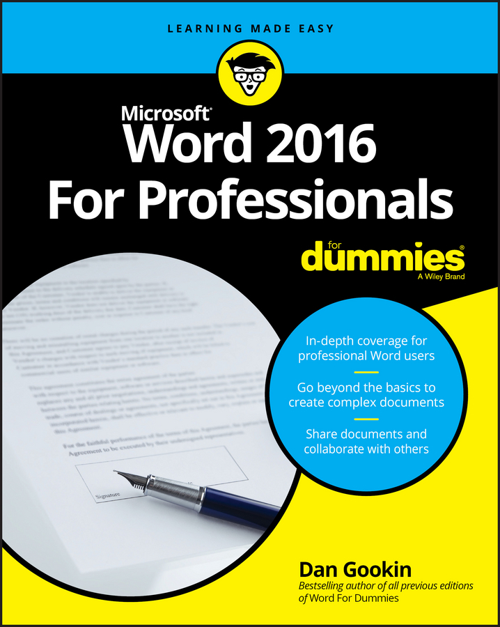 Gookin, Dan - Word 2016 For Professionals For Dummies, ebook
